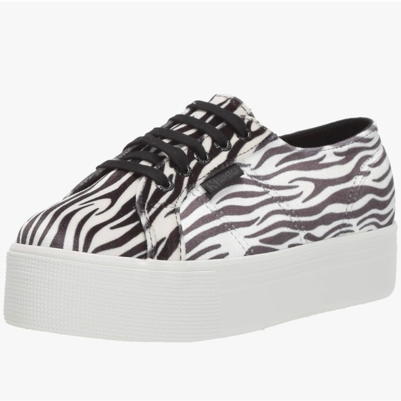Superga Women’s 2790 Fanvelvetw Zebra Sneaker. - Picture 1 of 9